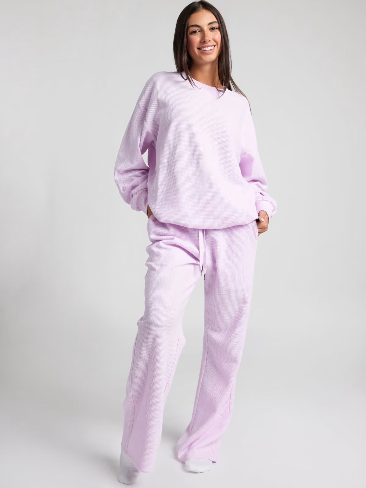 Comfort Waffle Lounge Long Sleeve Set
