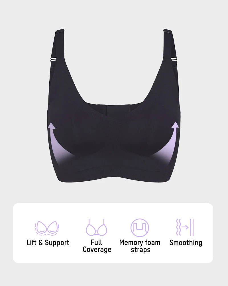 Wireless V-Neck Back & Side Smoothing Bra