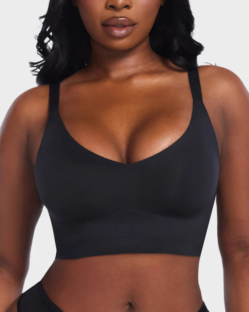 Wireless V-Neck Back & Side Smoothing Bra