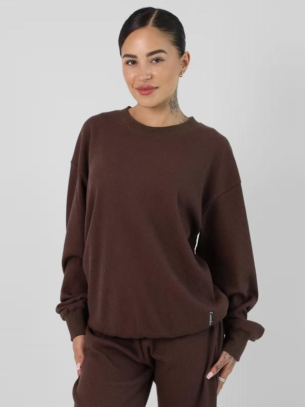 Comfort Waffle Lounge Long Sleeve Set