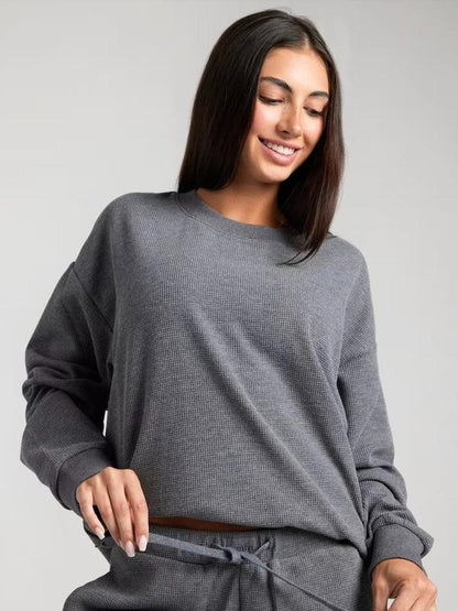 Comfort Waffle Lounge Long Sleeve Set