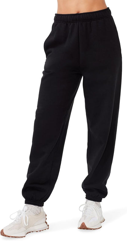 Women's Oversized Sweatpants – High Waisted Fleece Joggers – Cozy Loungewear Boyfriend Fit