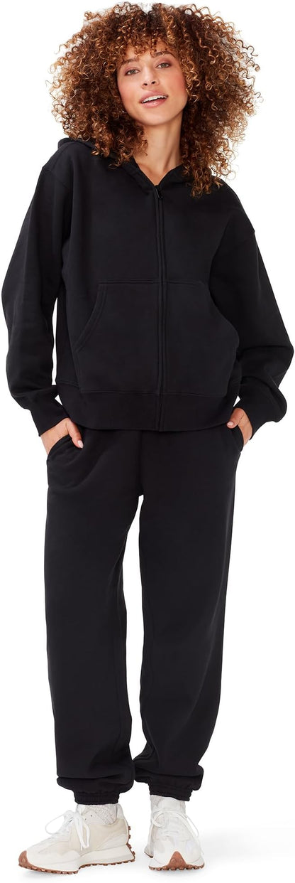 Women's Oversized Sweatpants – High Waisted Fleece Joggers – Cozy Loungewear Boyfriend Fit