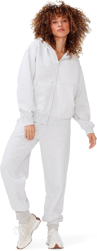 Women's Oversized Sweatpants – High Waisted Fleece Joggers – Cozy Loungewear Boyfriend Fit