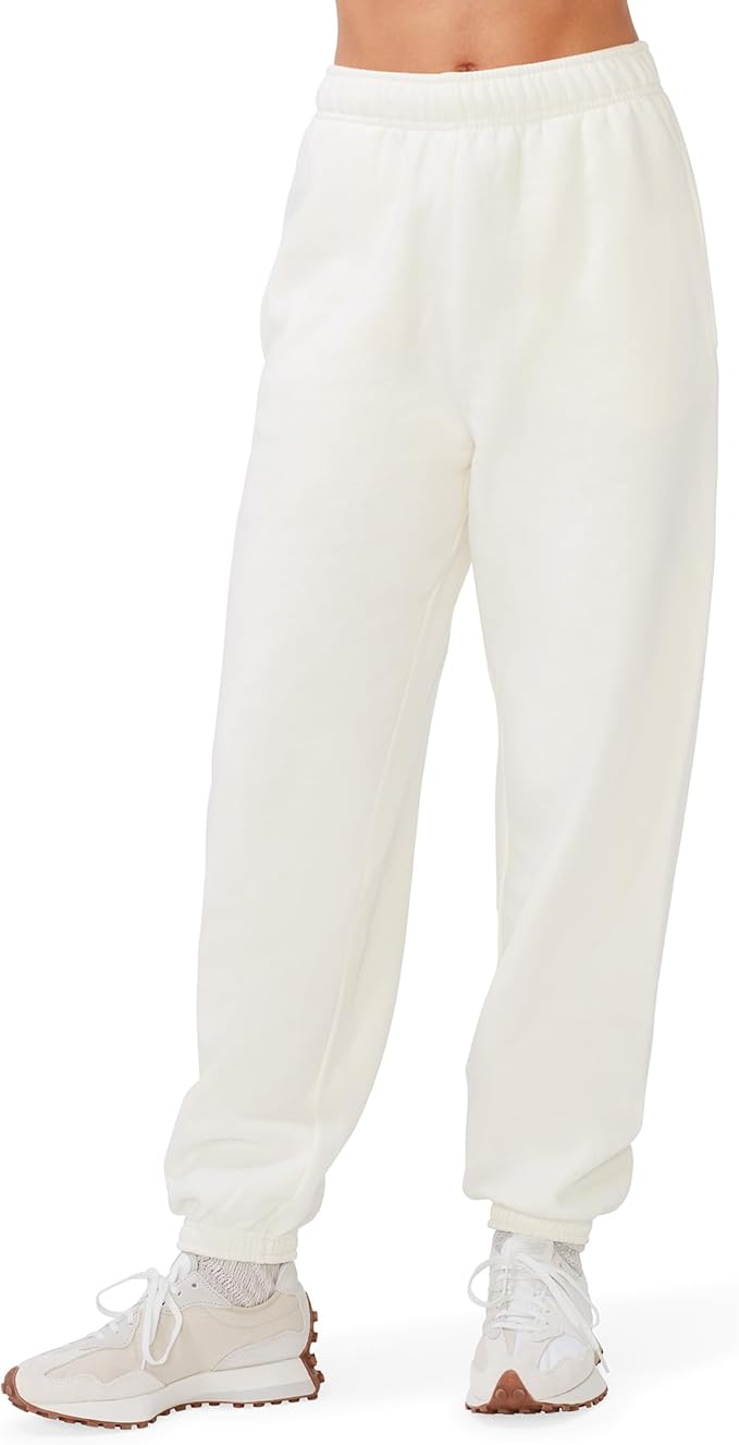 Women's Oversized Sweatpants – High Waisted Fleece Joggers – Cozy Loungewear Boyfriend Fit